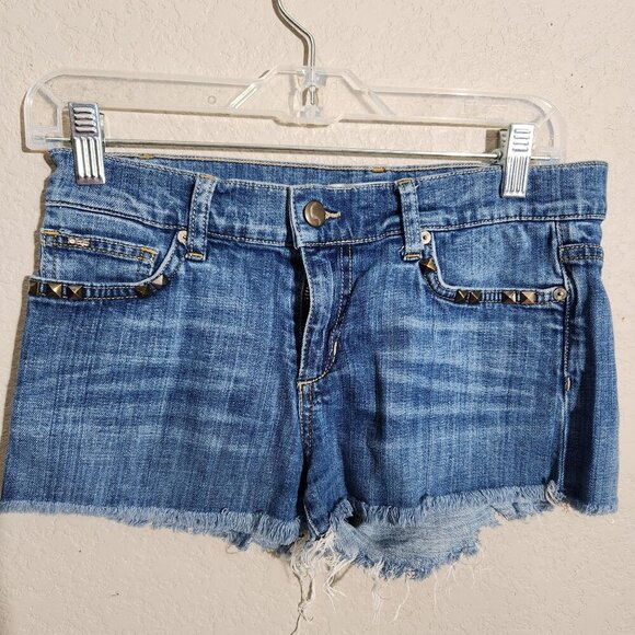 Joes Shorts Womens W25 Raw Edge Hem Denim Shorts Studded - Picture 1 of 13
